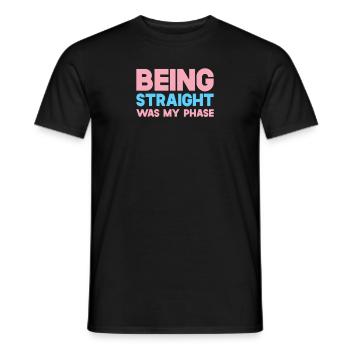 Gerade zu sein war meine Phase - Männer T-Shirt - Schwarz - Vorne - AI Model Male 178 light (178cm)