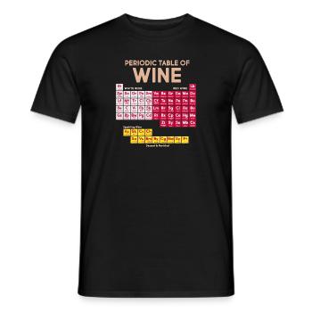 Periodic Table of Wine - Männer T-Shirt - Schwarz - Vorne - AI Model Male 178 light (178cm)
