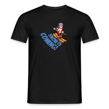Snow is coming - Men's T-Shirt - black - Front - AI Model Male 178 light (178cm)