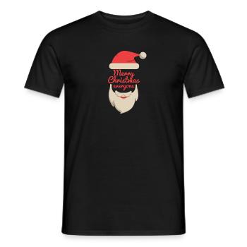 Santa - Men's T-Shirt - black - Front - AI Model Male 178 light (178cm)