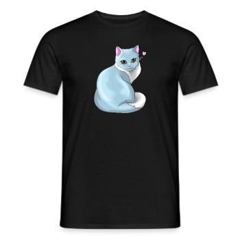Amour chat cadeau amoureux des animaux chat siamois miaou - T-shirt homme - noir - Devant - AI Model Male 178 light (178cm)