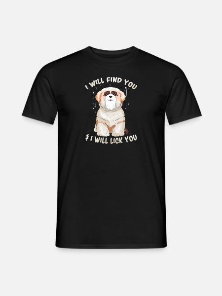 Sweet dog owner lick gift Gassi - Men's T-Shirt - black