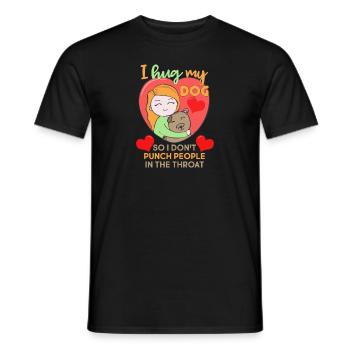 I don t punch people in the throat - Männer T-Shirt - Schwarz - Vorne - AI Model Male 178 light (178cm)