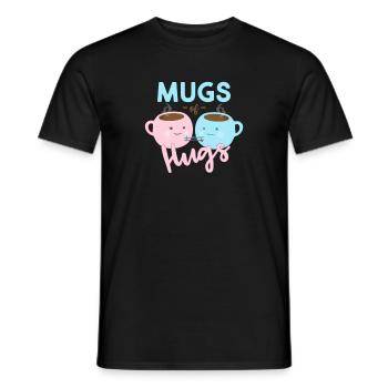 Mugs of Hugs - Männer T-Shirt - Schwarz - Vorne - AI Model Male 178 light (178cm)