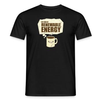 Geschenk Morgenmuffel Kaffee Frühstück Spruch - Männer T-Shirt - Schwarz - Vorne - AI Model Male 178 light (178cm)
