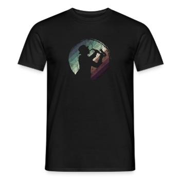 Saxofon Jazz Swing Klassik Musiker Ska Punk Rock - Männer T-Shirt - Schwarz - Vorne - AI Model Male 178 light (178cm)