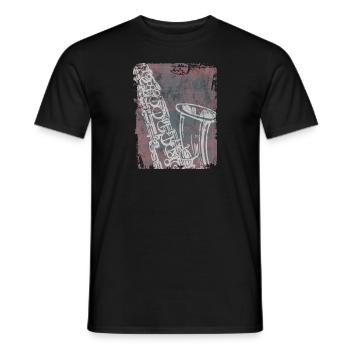 Saxophone Jazz Swing Classique Retro Ska Punk Rock - T-shirt homme - noir - Devant - AI Model Male 178 light (178cm)