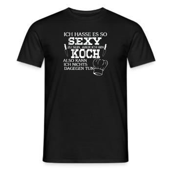 cuisinier sexy - T-shirt homme - noir - Devant - AI Model Male 178 light (178cm)