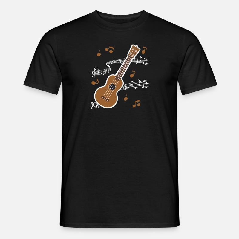 I Like To Play Ukulele - Männer T-Shirt - Schwarz