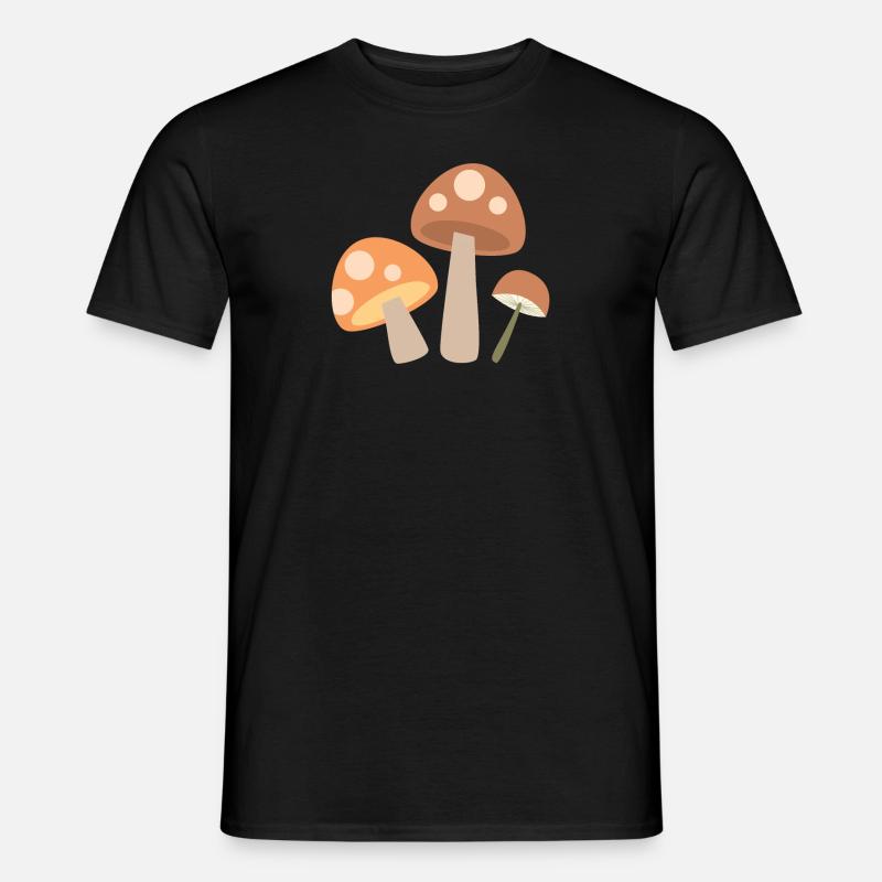 Mushroom - Männer T-Shirt - Schwarz