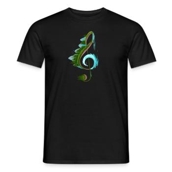Clef Design Music Gift Guitar Flute - Men's T-Shirt - black - Front - AI Model Male 178 light (178cm)