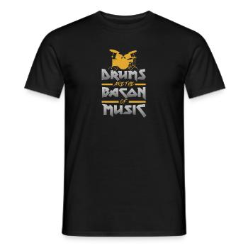 Drummer Drums Drums Drums - Men's T-Shirt - black - Front - AI Model Male 178 light (178cm)