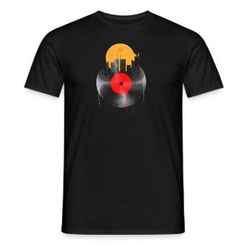 Schallplatte Geschenk Musik Popmusik Musiker - Männer T-Shirt - Schwarz - Vorne - AI Model Male 178 light (178cm)