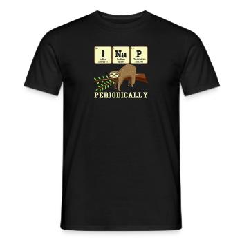 Funny Sloth Shirt,Nap,gift,gift idea,periodic tabl - Männer T-Shirt - Schwarz - Vorne - AI Model Male 178 light (178cm)