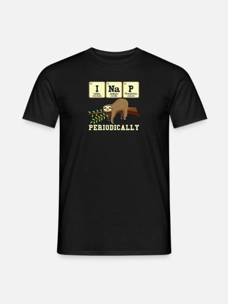 Chemise de paresse drôle, sieste, poison, idée cadeau, tabl périodique - T-shirt homme - noir