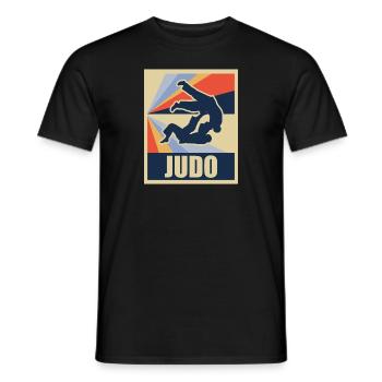 Judo cadeau de ceinture de lancer kick - T-shirt homme - noir - Devant - AI Model Male 178 light (178cm)