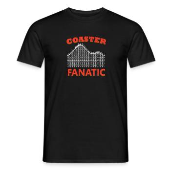 Rollercoaster Fanatic Parc d'attractions Roller Coaster - T-shirt homme - noir - Devant - AI Model Male 178 light (178cm)