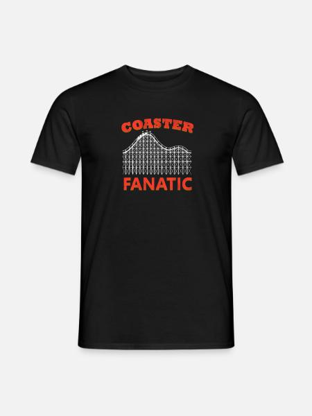 Rollercoaster Fanatic Achterbahn Freizeitpark - Männer T-Shirt - Schwarz
