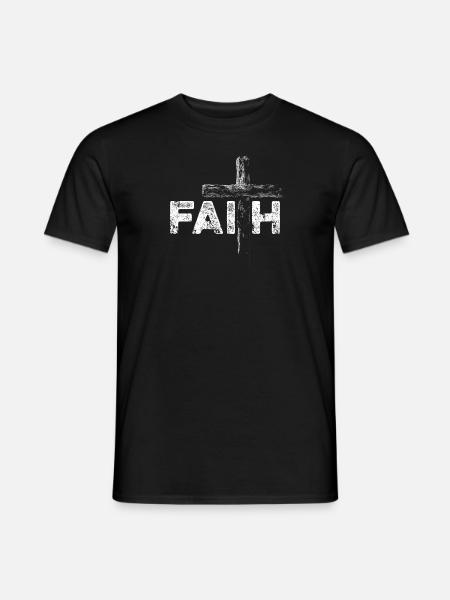 Fe fe cruz - Camiseta hombre - negro