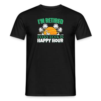 I'm retired retired retiree pension - Men's T-Shirt - black - Front - AI Model Male 178 light (178cm)