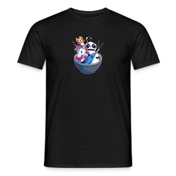 Panda Katze Einhorn Hai - Männer T-Shirt - Schwarz - Vorne - AI Model Male 178 light (178cm)