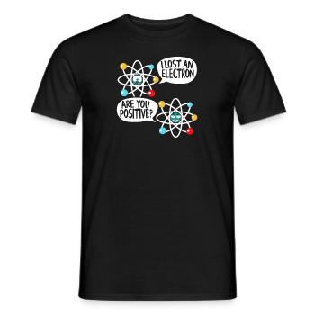I Lost An Electron Physics Atom Physics Science - Men's T-Shirt - black - Front - AI Model Male 178 light (178cm)