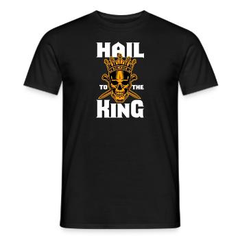 Hail To The King Skull Gift Idea - Men's T-Shirt - black - Front - AI Model Male 178 light (178cm)