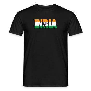 India Cricket Kit : 2019 Indian International - Men's T-Shirt - black - Front - AI Model Male 178 light (178cm)