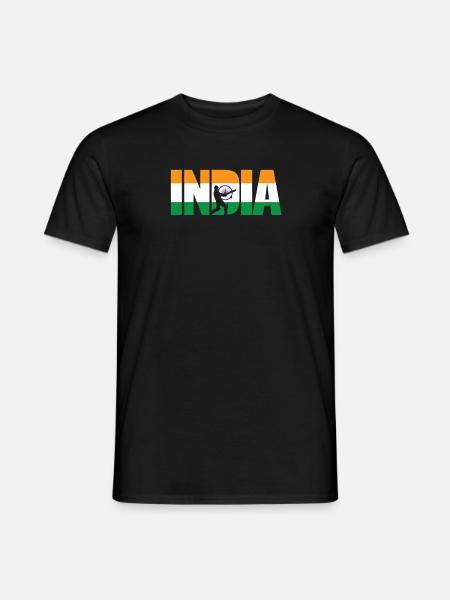 India Cricket Kit : 2019 Indian International - Men's T-Shirt - black