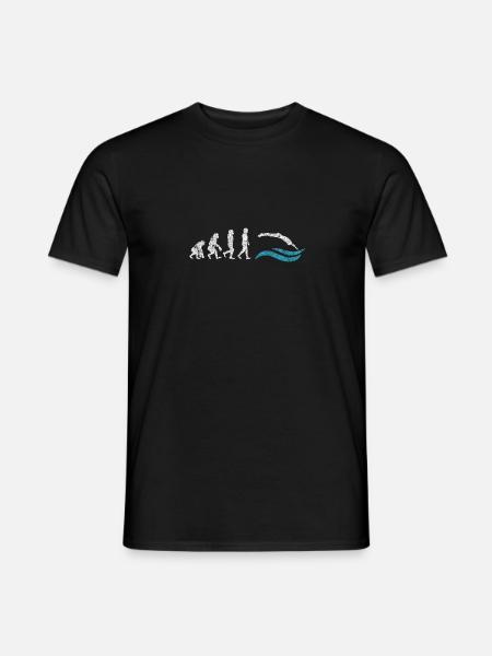 Nageur evolution singe cadeau saut - T-shirt homme - noir