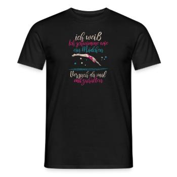 Schwimmerin Sprungbrett Geschenk - Männer T-Shirt - Schwarz - Vorne - AI Model Male 178 light (178cm)