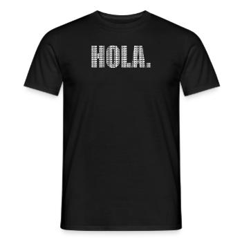 Hola Espagnol Espagne Amérique latine dit - T-shirt homme - noir - Devant - AI Model Male 178 light (178cm)