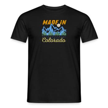 Vintage Made in Colorado Outdoors T-shirt - Men's T-Shirt - black - Front - AI Model Male 178 light (178cm)