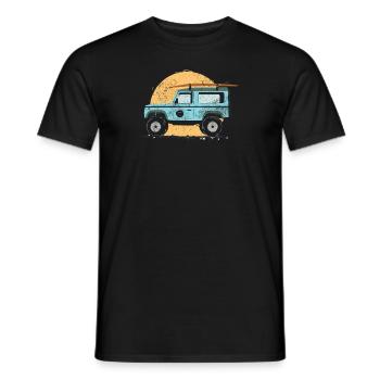 Surfing Jeep Holidays - Men's T-Shirt - black - Front - AI Model Male 178 light (178cm)