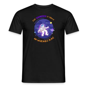 Thon cosmonaute jeu de mots cadeau - T-shirt homme - noir - Devant - AI Model Male 178 light (178cm)
