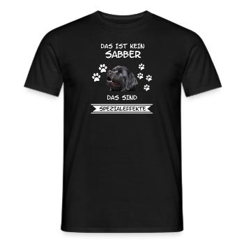 Newfoundland dog - Men's T-Shirt - black - Front - AI Model Male 178 light (178cm)