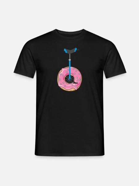 Donut Unicycle - Men's T-Shirt - black