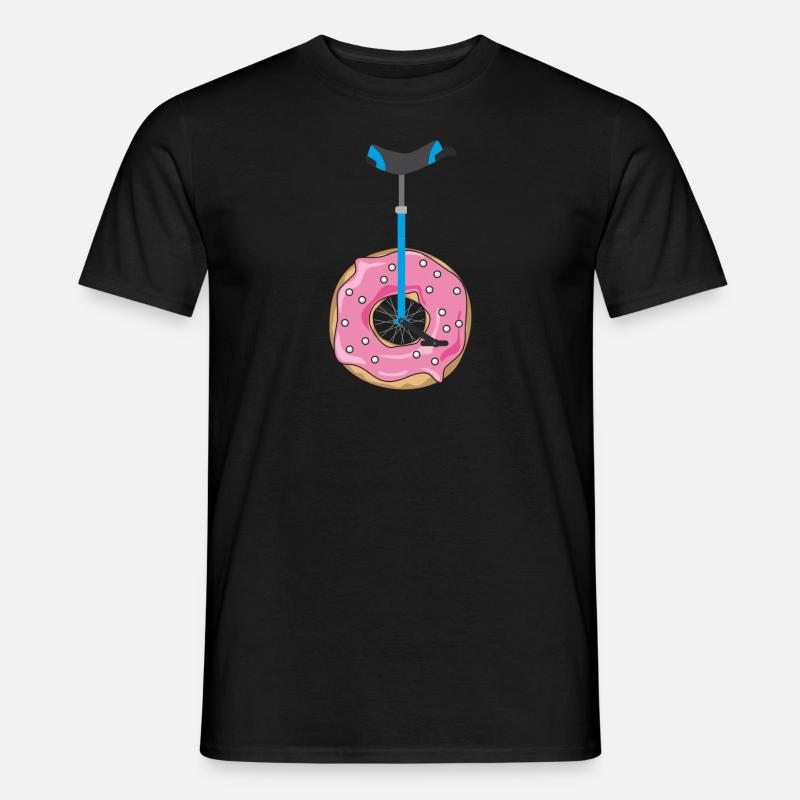 Donut Einrad - Männer T-Shirt - Schwarz