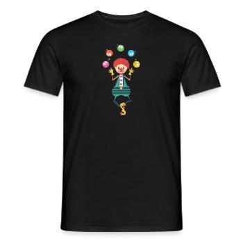 Clown Zirkus Geschenk Karneval Kostüm Jongleur - Männer T-Shirt - Schwarz - Vorne - AI Model Male 178 light (178cm)