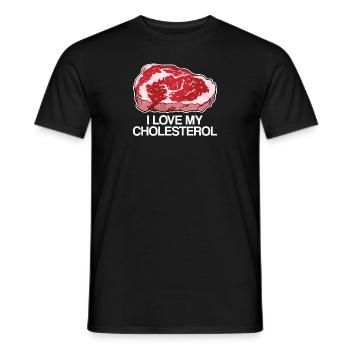 Cadeau de régime cétogène de carnivore de cholestérol - T-shirt homme - noir - Devant - AI Model Male 178 light (178cm)