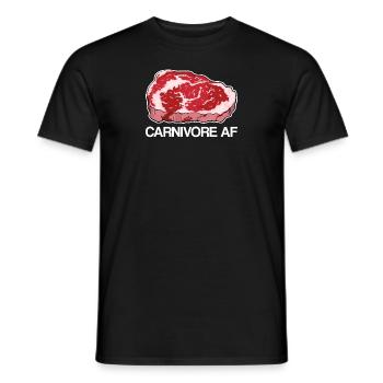 Carnivore AF Fleischfresser Ketogene Diät Geschenk - Männer T-Shirt - Schwarz - Vorne - AI Model Male 178 light (178cm)