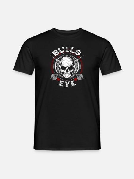 Bullseye skull dart darts dartboard gift - Men's T-Shirt - black