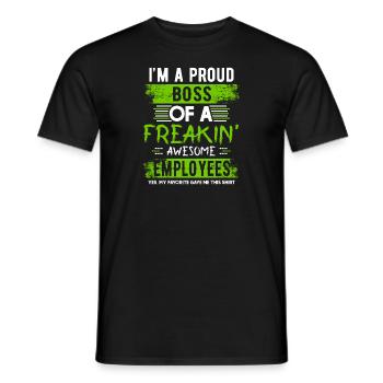 patron - T-shirt homme - noir - Devant - AI Model Male 178 light (178cm)