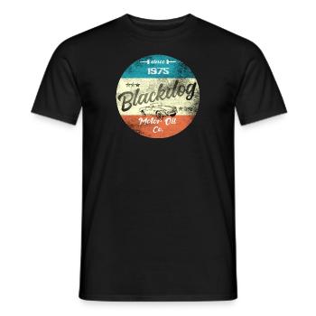 Blackdog Motor Oil - Men's T-Shirt - black - Front - AI Model Male 178 light (178cm)