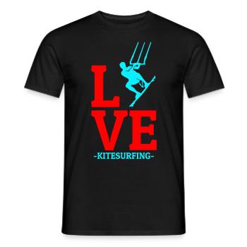 Kitesurfen Kitesurfen Kiteboarding Kiteboarder - Männer T-Shirt - Schwarz - Vorne - AI Model Male 178 light (178cm)