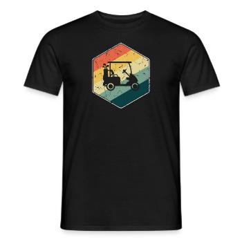 Voiturette de golf Golfspieler Golfeur Golfen Retro - T-shirt homme - noir - Devant - AI Model Male 178 light (178cm)