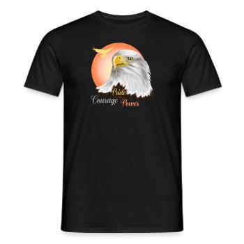Adler - Männer T-Shirt - Schwarz - Vorne - AI Model Male 178 light (178cm)