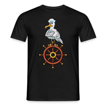 Seagull Volant Seaman Shipping Captain Moin - T-shirt homme - noir - Devant - AI Model Male 178 light (178cm)