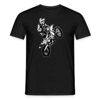 Moto Cross - Motocross - Supercross - Men's T-Shirt - black - Front - AI Model Male 178 light (178cm)