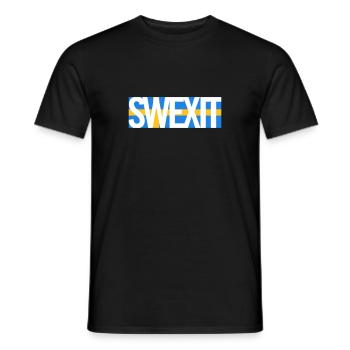 SWEXIT - Men's T-Shirt - black - Front - AI Model Male 178 light (178cm)
